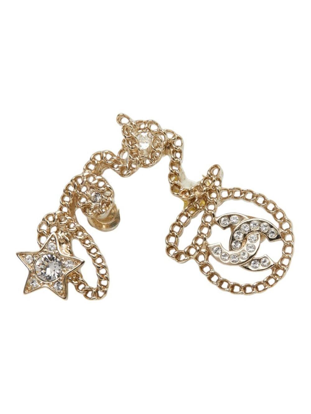 Chanel Cc Logo Star Earrings Metal #299351C87B